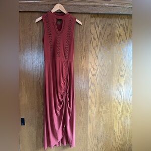 Rock & Roll Denim Sleeveless Rust Dress